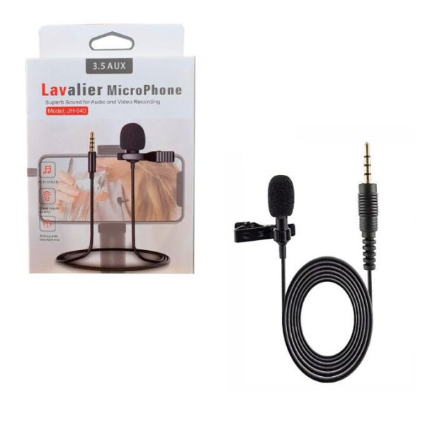 Portable Hands-free Mini Wired Clip-on Lapel Microphone