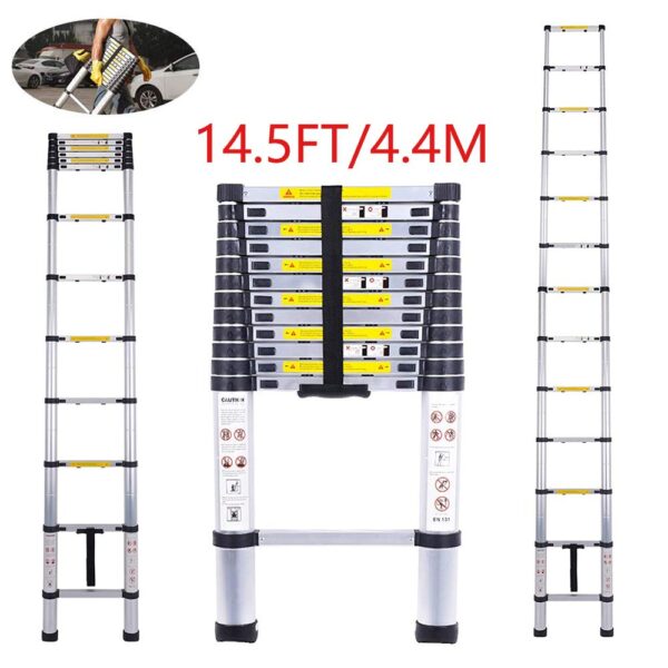 Single 4.4M Telescopic Aluminum Ladder
