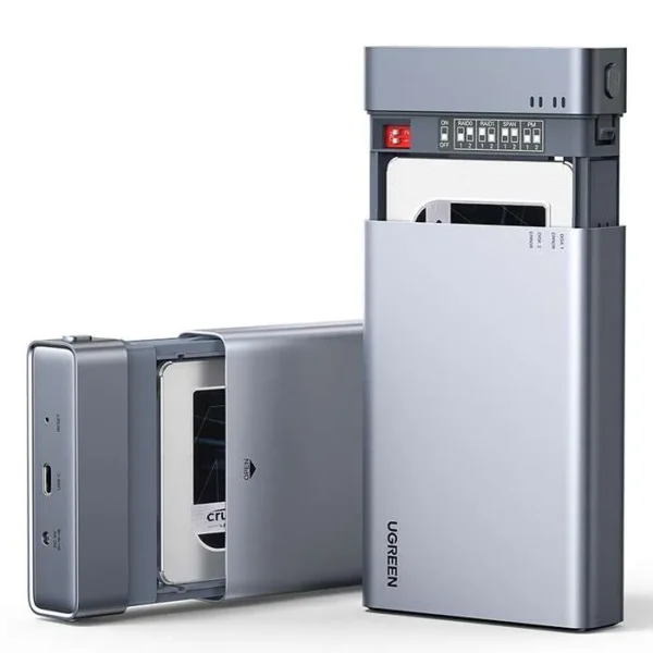 SATA Dual Bay RAID Hard Drive Enclosure