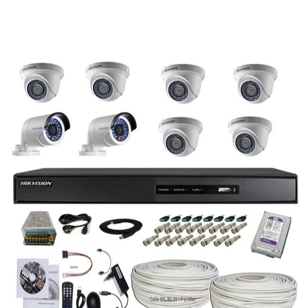 8 Channel Full Kit Hikvision with 1TB Hard disk